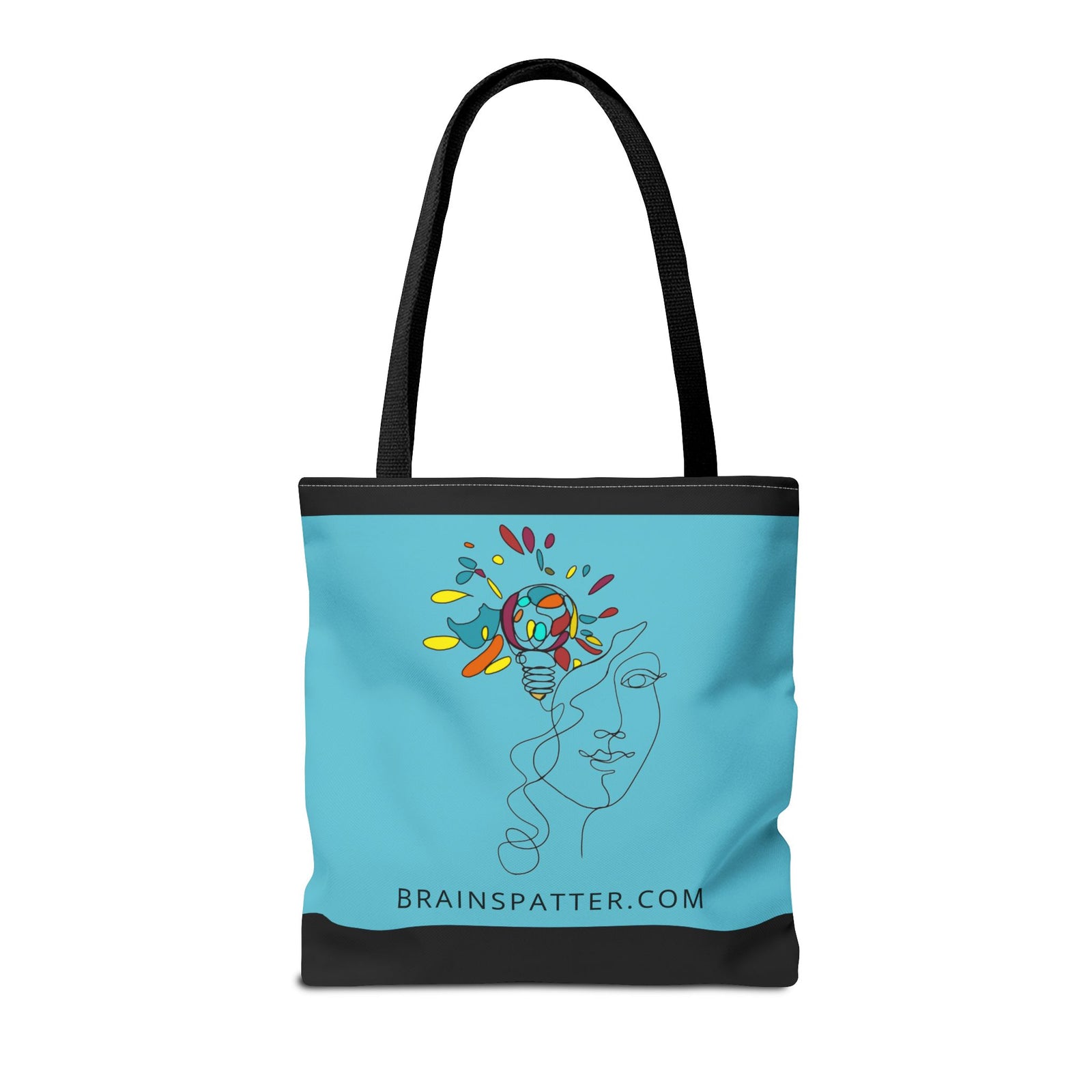 BRAINSPATTER Tote Bag - Dark Turquoise (AOP)
