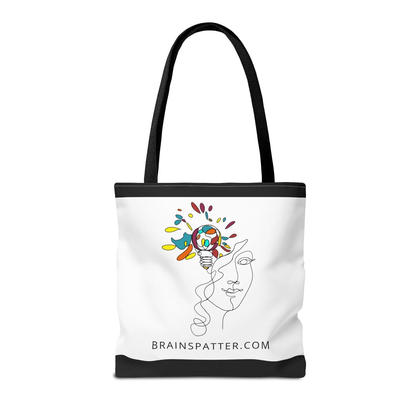 BRAINSPATTER Tote Bag - White (AOP)